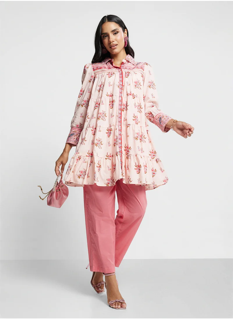 بيبا Printed Ruffle Kurta