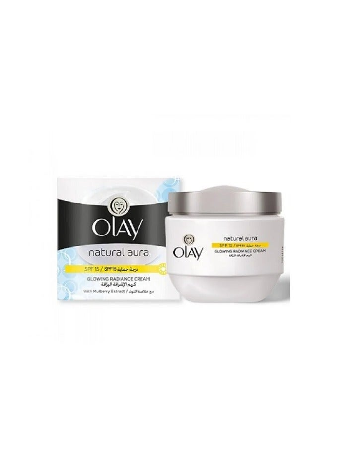 Olay Natural Aura Day Glow Cream SPF 15 with Raspberry Extract 50g 50g - Image 2