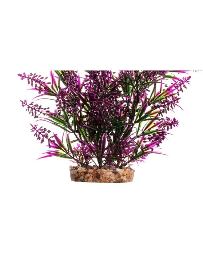CNZ Aquarium Decor Fish Tank Decoration Ornament Artificial Plastic Plant Green/Purple, 11.8-inch - Image 4