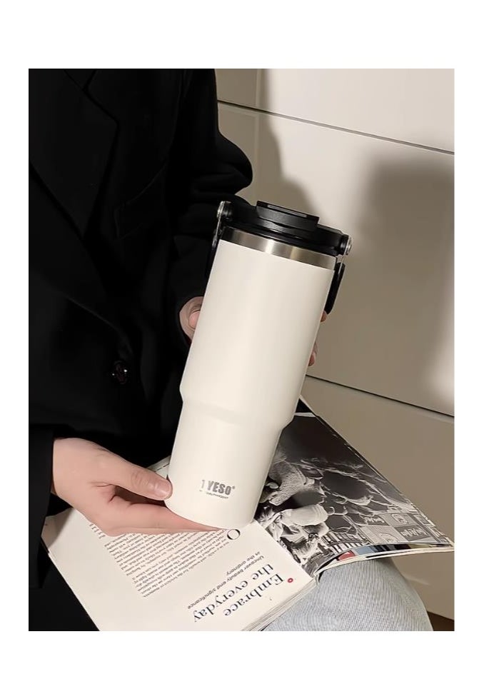 Generic - Insulated Cup, Cold Insulated Ice Cream Cup, 900mL Large Capacity Cup, Double Drinking Straw Water Cup - Image 1