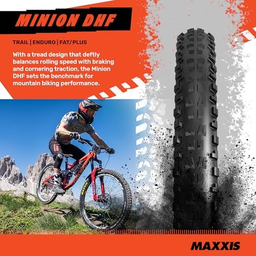 MAXXIS Minion DHF - Dual Compound - 20, 24, 26, 27.5, 29 - EXO - E25 Rating, Tubeless | Gold Standard of Gravity Focused Tread, Size 27.5x2.30 - EXO, E25 - Image 2