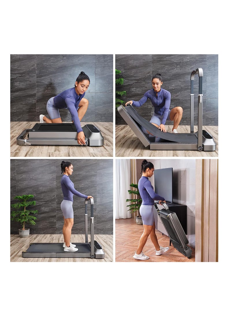 KINGSMITH - Walkingpad R2 Treadmill Running And Walking 2 In 1 Folding Treadmill Manual Automatic Modes Foldable Walking Pad Non-Slip Smart Lcd Display Fitness Equipment,Under Desk Treadmill - Image 1