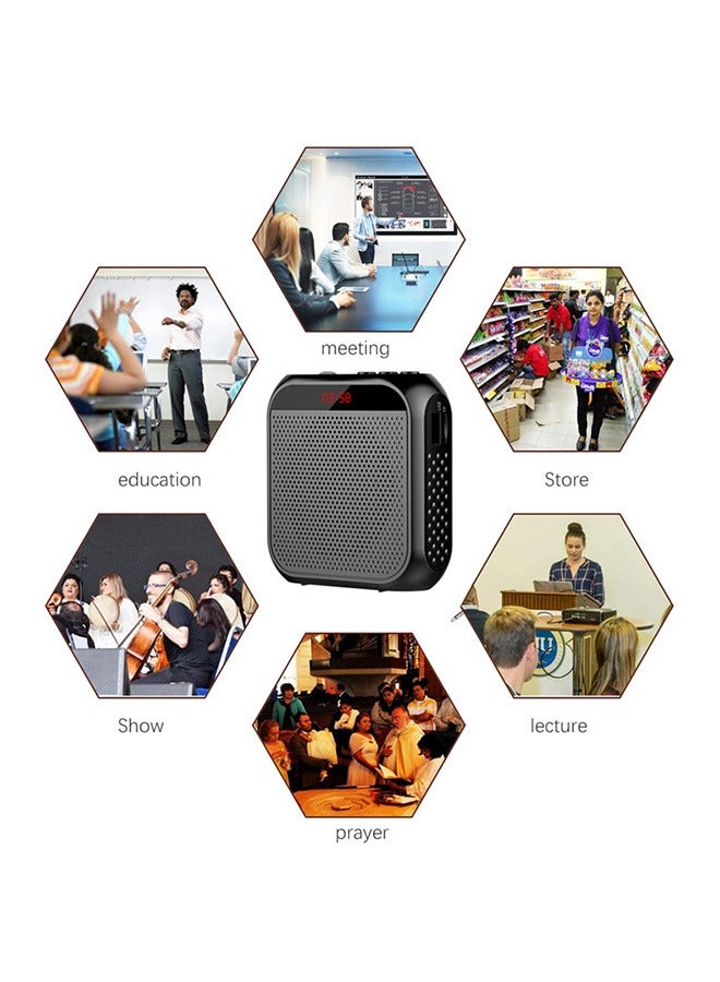 3.5mm Wired Microphone Headphone Voice Amplifier 2200mAh Rechargeable Multifunctional Noise Canceling Speaker Support U Disk and TF Card - Image 3