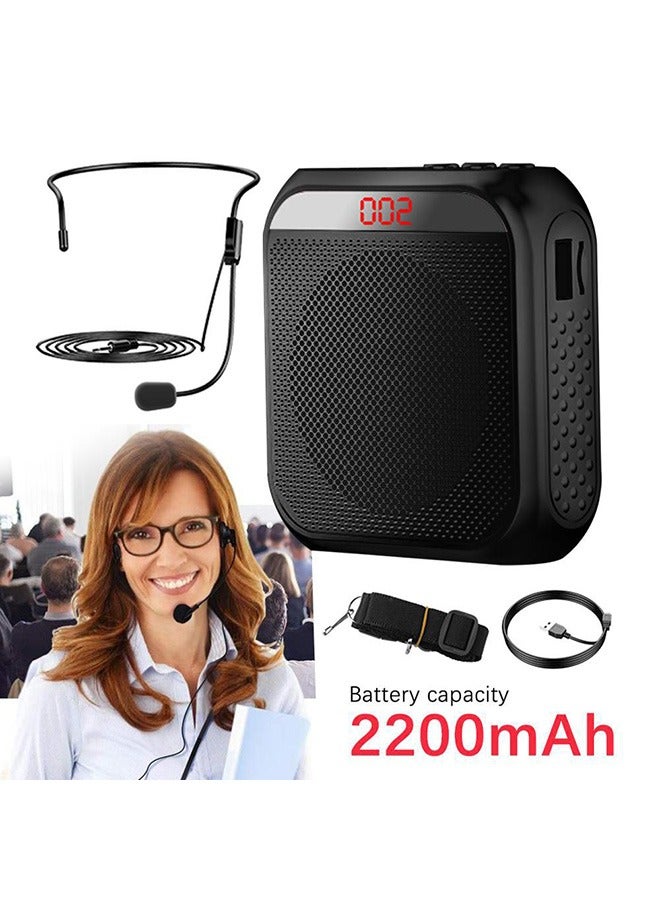 3.5mm Wired Microphone Headphone Voice Amplifier 2200mAh Rechargeable Multifunctional Noise Canceling Speaker Support U Disk and TF Card - Image 2
