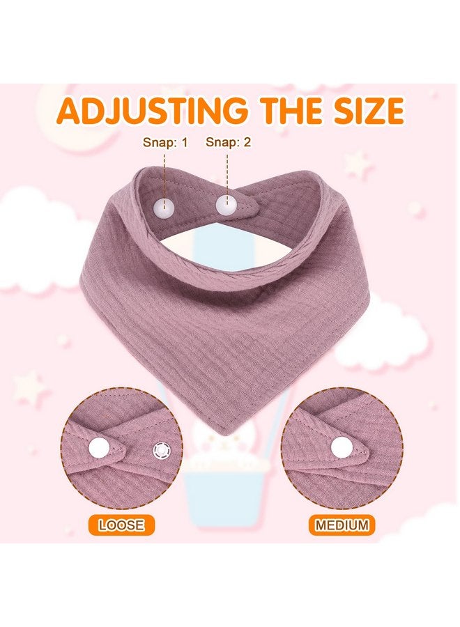 Accmor Muslin Baby Bibs 10 Pack Baby Bandana Drool Bibs 100% Cotton Baby Bibs for Teething and Drooling, Drool Bibs for Baby Girls Boys - Image 3