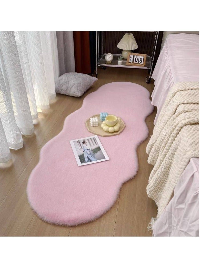 سجادة منفوشة فائقة النعومة من فراء الغنم الصناعي، سجادة منطقة غطاء الأريكة، وسادة مقعد، سجادة فروي بجانب أريكة الأرضية، غرفة المعيشة، 60*180 سم