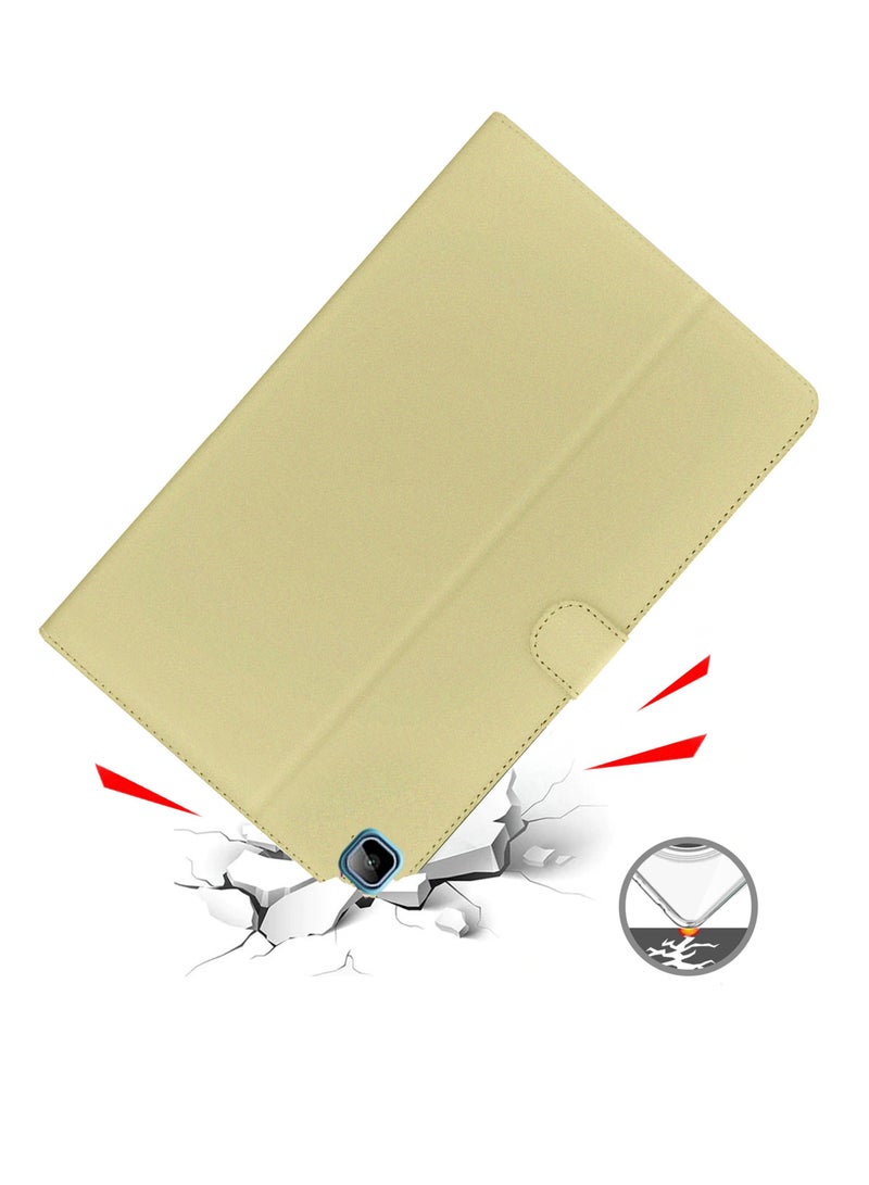 OMAKER High Quality Leather Smart Flip Case Cover With Magnetic Stand For Honor Pad X8 / Pad X8 Lite 9.7 Inch 2022 Gold - Image 2