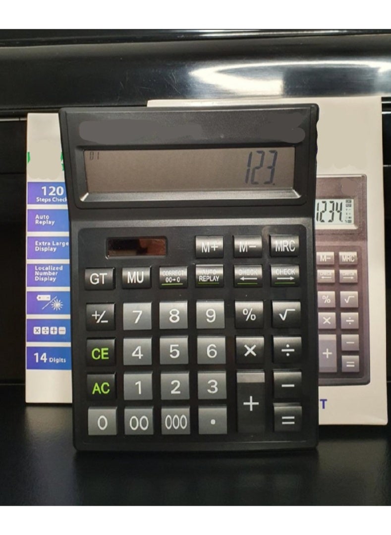 Calculator, Desk Calculator With Large Display, Big Button Office Calculators,Smart Calculators,Tax Rate Calculator, Financial Accounting Calculator, Solar Calculator Multifunctional Electronic Calculator With Large Buttons Suitable For Accountants And Business Managers