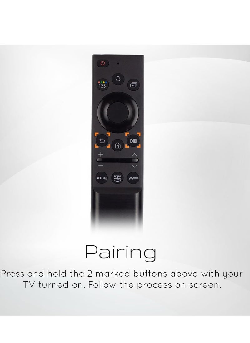 ELTRAZONE - Replacement Voice Remote Control for Samsung Smart TV Includes Netflix, Prime Video and Samsung Internet Shortcut Buttons (BLACK, ELT-REM-C-01A) - Image 1