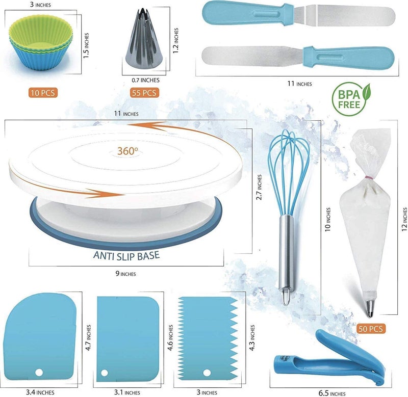 Lukzer 136Piece Bakeware Set Your Complete Cake Decorating Companion - Image 2