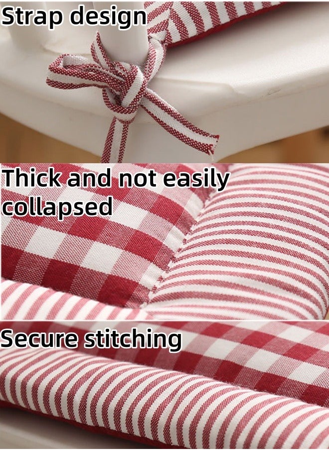 MLADEN - Thicken Square Chair Seat Cushion with Ties Cotton and Linen Padded Chair Seat Pads Backrest Cushion, Non Slip PP Cotton Comfortable Chair Pads Soft Tatami Floor Cushion for Meditation Yoga Living Room Office,40x40cm,1 Pack - Image 1