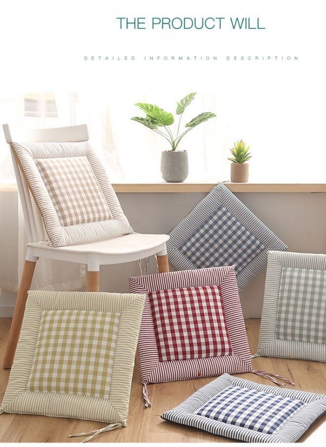 MLADEN - Thicken Square Chair Seat Cushion with Ties Cotton and Linen Padded Chair Seat Pads Backrest Cushion, Non Slip PP Cotton Comfortable Chair Pads Soft Tatami Floor Cushion for Meditation Yoga Living Room Office,40x40cm,1 Pack - Image 1