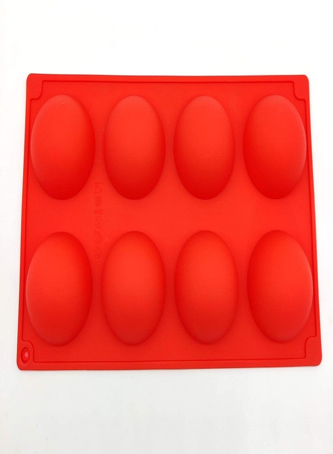 Folca® 1 Pc 8 Cavity Round Silicone Mould for Handmade Soap, Cake, Jelly, Pudding, Chocolate, Dessert etc (8 Cavity Round Mould) - Image 1