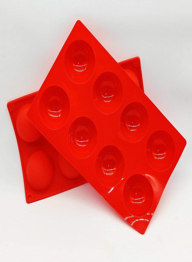 Folca® 1 Pc 8 Cavity Round Silicone Mould for Handmade Soap, Cake, Jelly, Pudding, Chocolate, Dessert etc (8 Cavity Round Mould) - Image 3