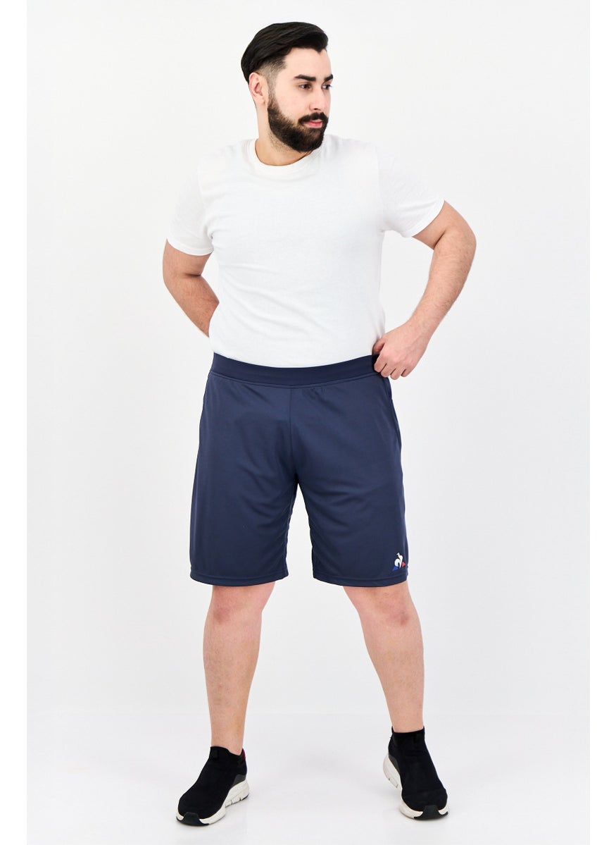 le coq sportif Men Sportswear Fit Tennis Shorts, Navy Blue  - Image 4