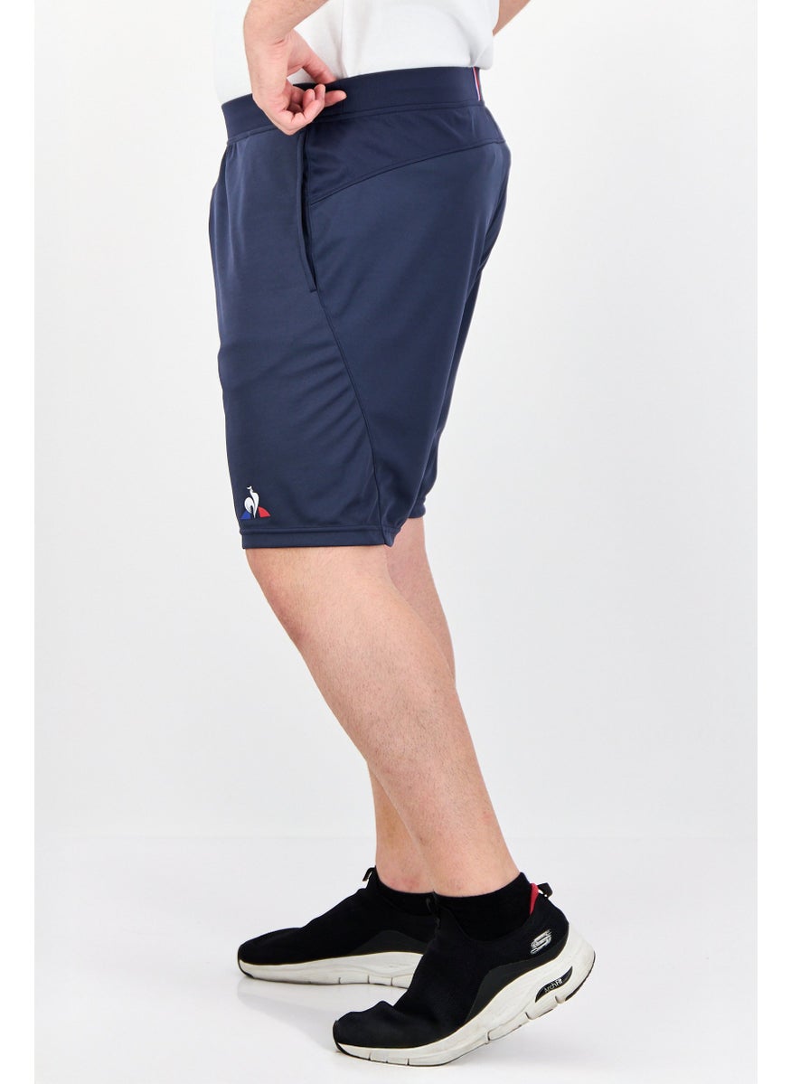 le coq sportif Men Sportswear Fit Tennis Shorts, Navy Blue  - Image 2