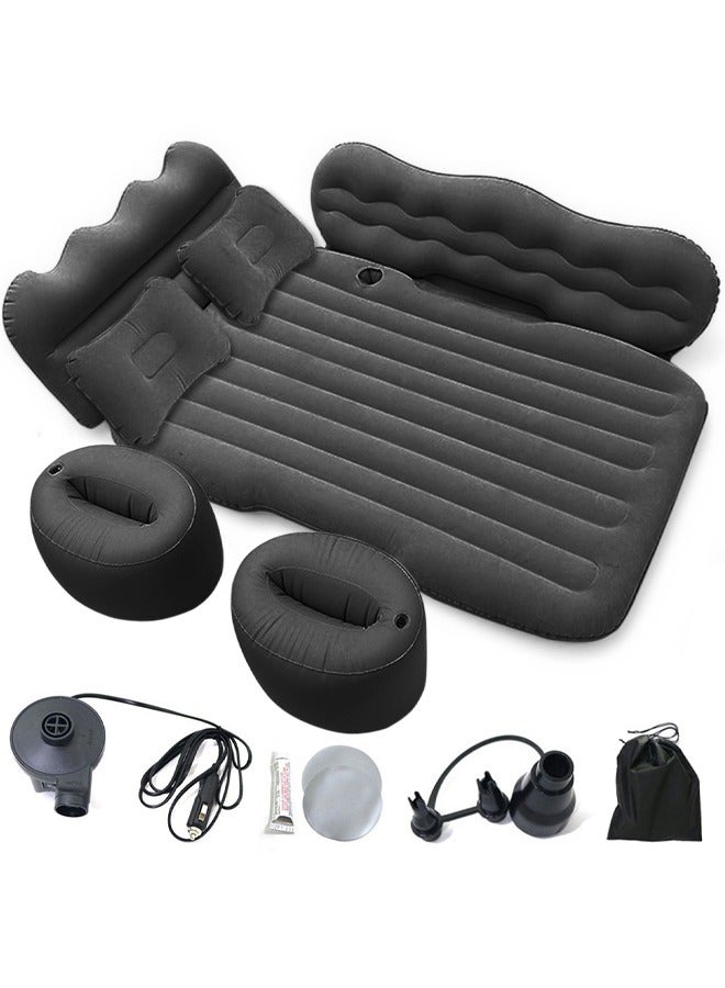Occuwzz 5PCS Car Inflatable Mattress with 2 Pillows Electric Pump Portable Sleeping Pad for Car Camping  - Image 1