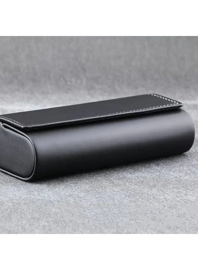 Vintage Minimalist Glasses Case - Black, Super Lightweight Pressure-Resistant