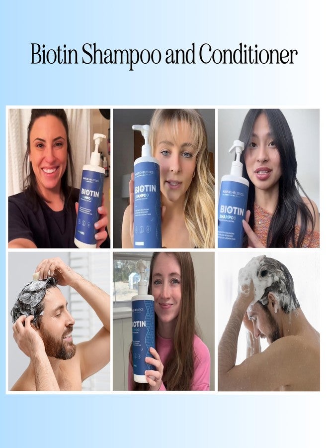 مايبل هوليستكس شامبو إكليل الجبل والبيوتين للشعر الخفيف - شامبو نباتي مكثف للشعر الناعم مع فيتامينات ب وزيت الأرغان وزيت شجرة الشاي العطري - تركيبة نباتية خالية من البارابين والسيليكون والكبريتات (32 أونصة سائلة) - Image 2