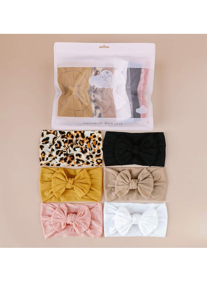 UeeSum UeeSum Baby Girl Nylon Headbands with Bows Newborn Infant Toddler Headwrap Hair Accessories  - Image 3