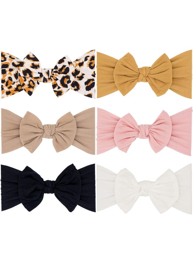 UeeSum UeeSum Baby Girl Nylon Headbands with Bows Newborn Infant Toddler Headwrap Hair Accessories  - Image 1