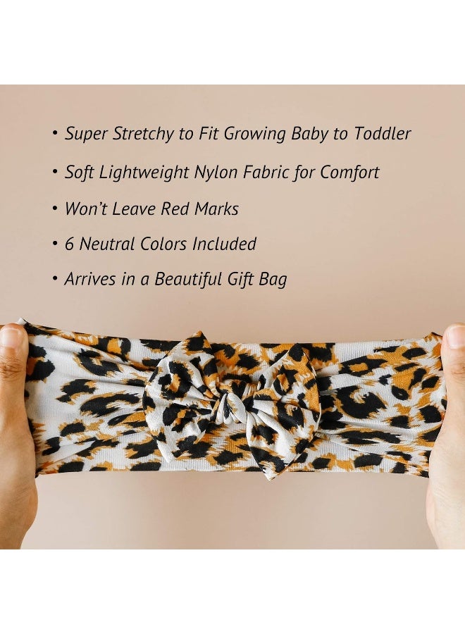 UeeSum UeeSum Baby Girl Nylon Headbands with Bows Newborn Infant Toddler Headwrap Hair Accessories  - Image 2
