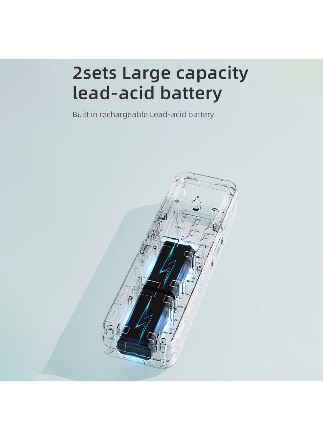 WEIDASI Rechargeable LED Emergency Light 30 SMD High Brightness, AC DC Charging, Dual Mode High Low Switch, Built in Lead Acid Battery, Power Failure Auto On, Wall Hanging Handle Lamp for Home Office Shop Corridor Camping Backup Use Indoor Outdoor Light - Image 2