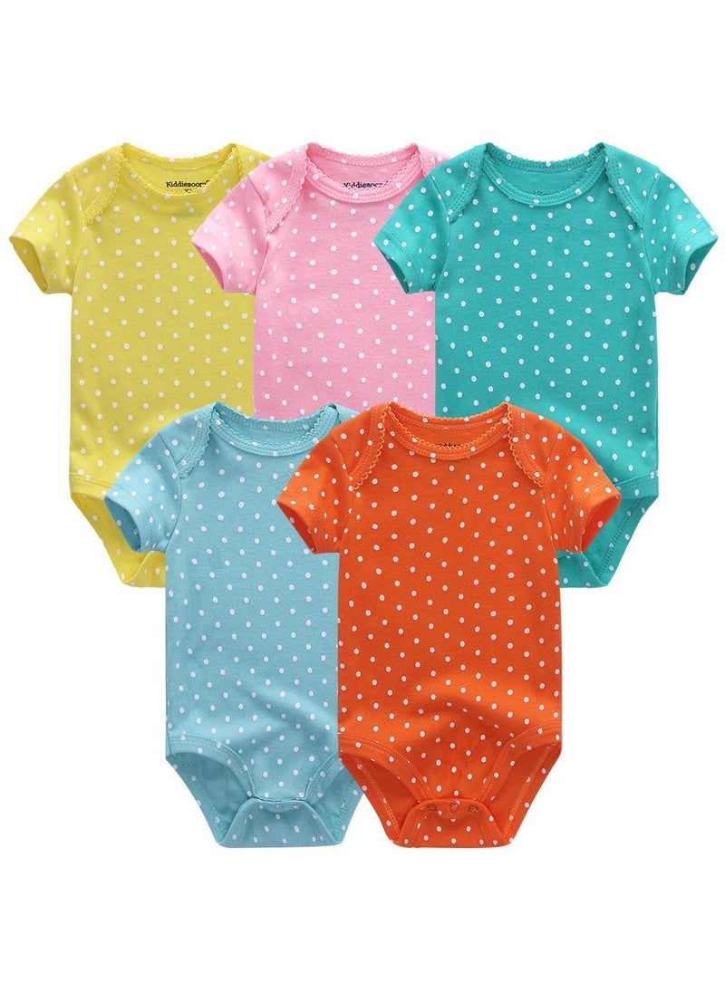 RedMapleTEK Baby Pure Cotton Jumpsuit Short-sleeved Crawling Suit Five-piece Set  - Image 1