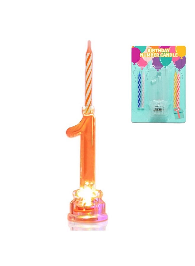 نوفيلتي بليس مجموعة شموع عيد الميلاد من Novelty Place، زينة كعكة عيد الميلاد المتغيرة الألوان والمتلألئة مع 4 شموع شمعية (رقم 1) - Image 1