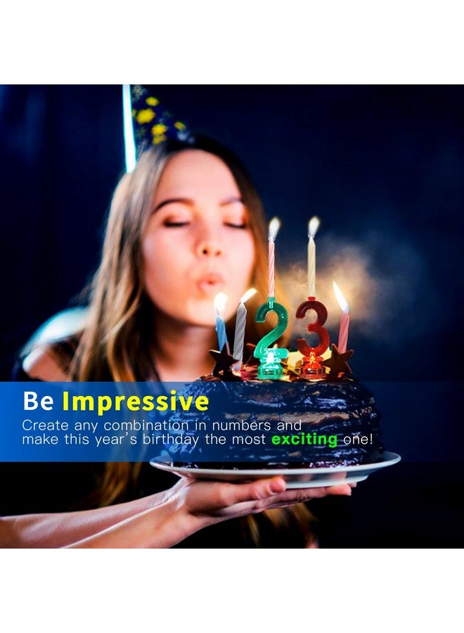 نوفيلتي بليس مجموعة شموع عيد الميلاد من Novelty Place، زينة كعكة عيد الميلاد المتغيرة الألوان والمتلألئة مع 4 شموع شمعية (رقم 1) - Image 5