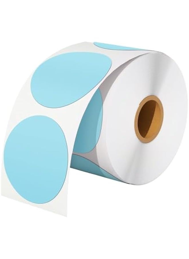 TRASSLE 2 Inch Circle Thermal Sticker Labels, Self-Adhesive Round Direct Thermal Labels, Multi-Purpose Roll Thermal Stickers for Business-500 Labels/1 Roll  - Image 1