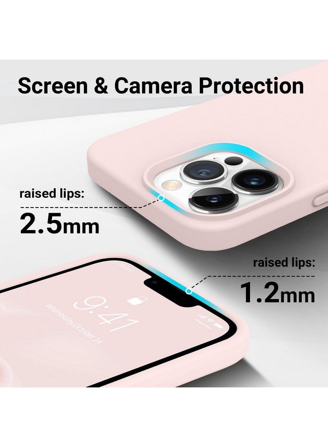 AOTESIER Magnetic for iPhone 13 Pro Max Phone Case, [Compatible with MagSafe][Military Shockproof Protection] Silicone Case with Soft Anti-Scratch Microfiber Lining, 6.7 inch, Chalk Pink - Image 2
