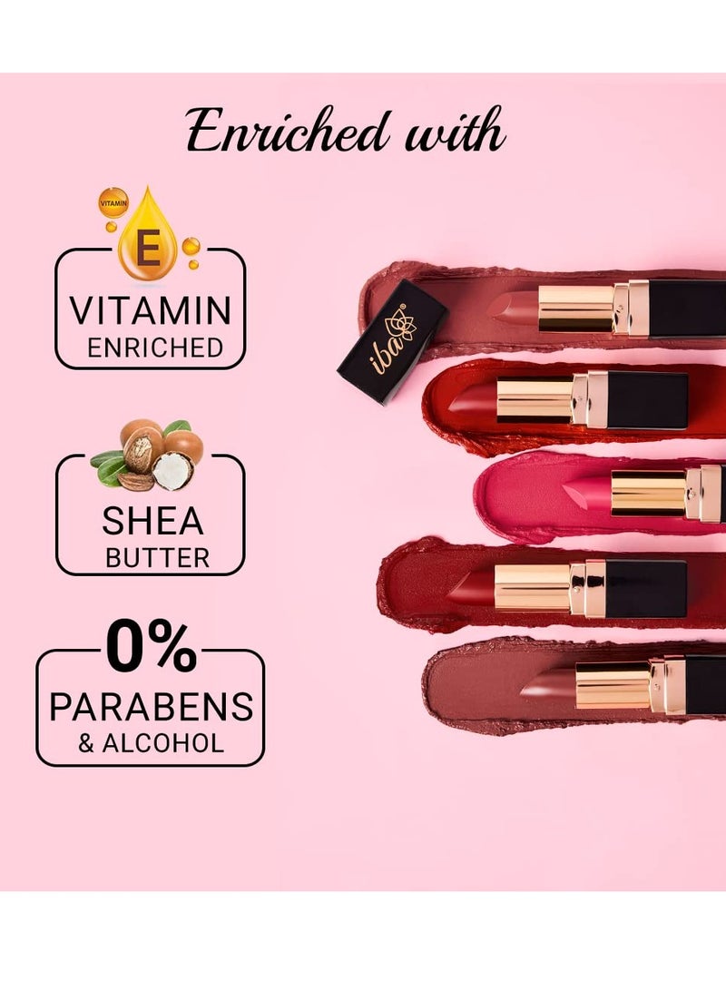 Iba Long Stay Matte Lipstick Shade M07 Red Velvet 4g - Image 4