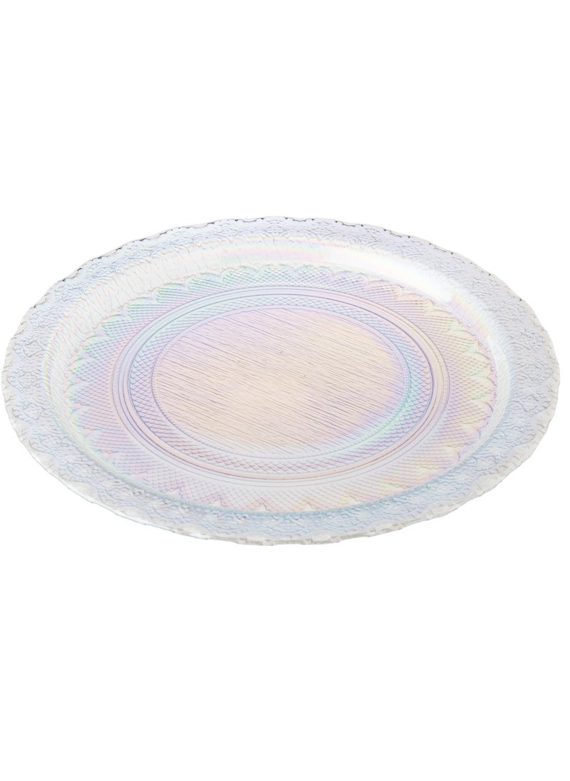byblos - Glass Serving Dish For Sweets Chocolate And Fruits Multi-Use Size 32Cm depth 3 m - Image 1