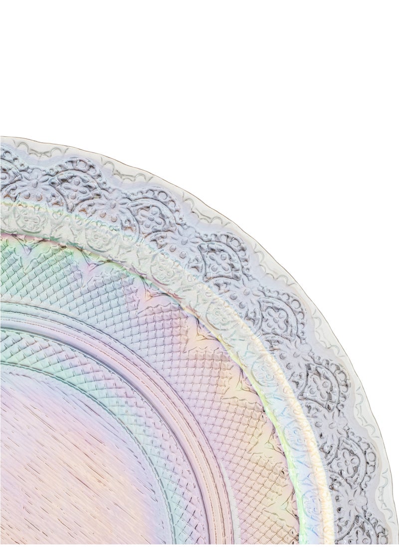 byblos - Glass Serving Dish For Sweets Chocolate And Fruits Multi-Use Size 32Cm depth 3 m - Image 1