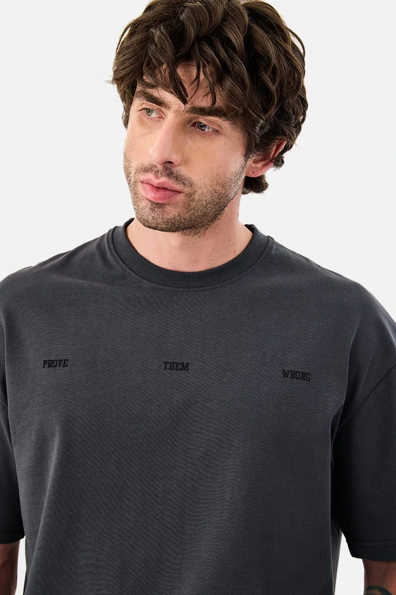 سنيتش تيشيرت قطن مطبوع كبير الحجم