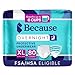 Because Overnight Absorbency Pull Ups Adult Disposable Incontinence Underwear Extra Absorbent Nighttime Briefs for Men and Women White XLarge 80 Count 4 Packs of 20 - Image 1