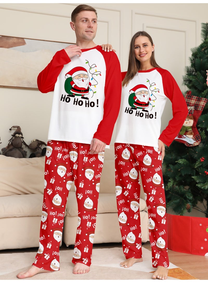 TAPIT Christmas Family Matching Pajamas Classical Nightwear Sleepwear Sets Long Sleeve Pjs for for Adults Kids and Baby Holiday Xmas Sleepwear Set (Men) - Image 4