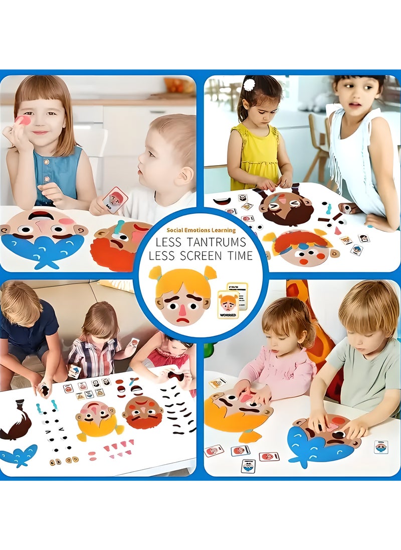 LIXADA Crafting Toys for Kids That Help Them Express Their Feelings Through Puzzle Games, Featuring 9 Emotion Cards for Social And Emotional Learning in Family And Classroom Settings, Gift for Kids Age 3+  - Image 4