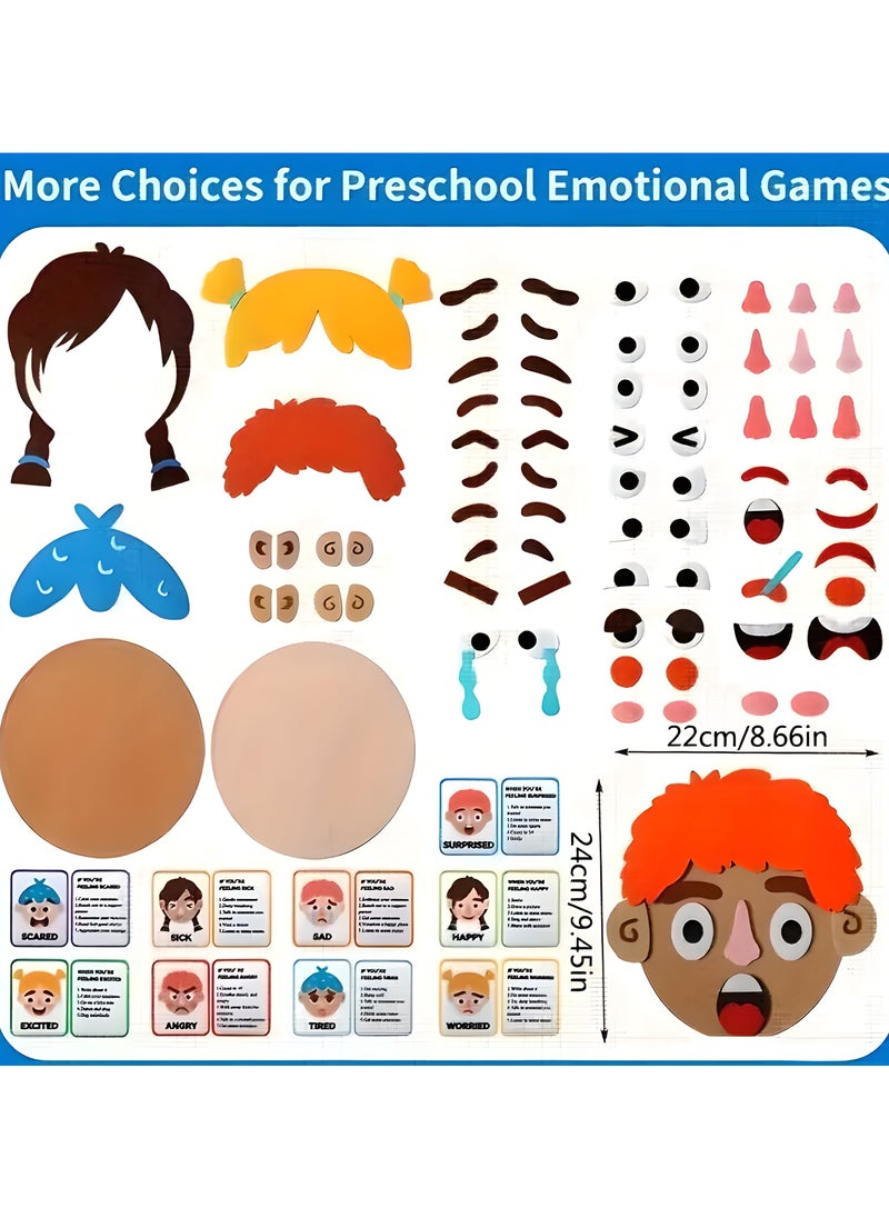 LIXADA Crafting Toys for Kids That Help Them Express Their Feelings Through Puzzle Games, Featuring 9 Emotion Cards for Social And Emotional Learning in Family And Classroom Settings, Gift for Kids Age 3+  - Image 3