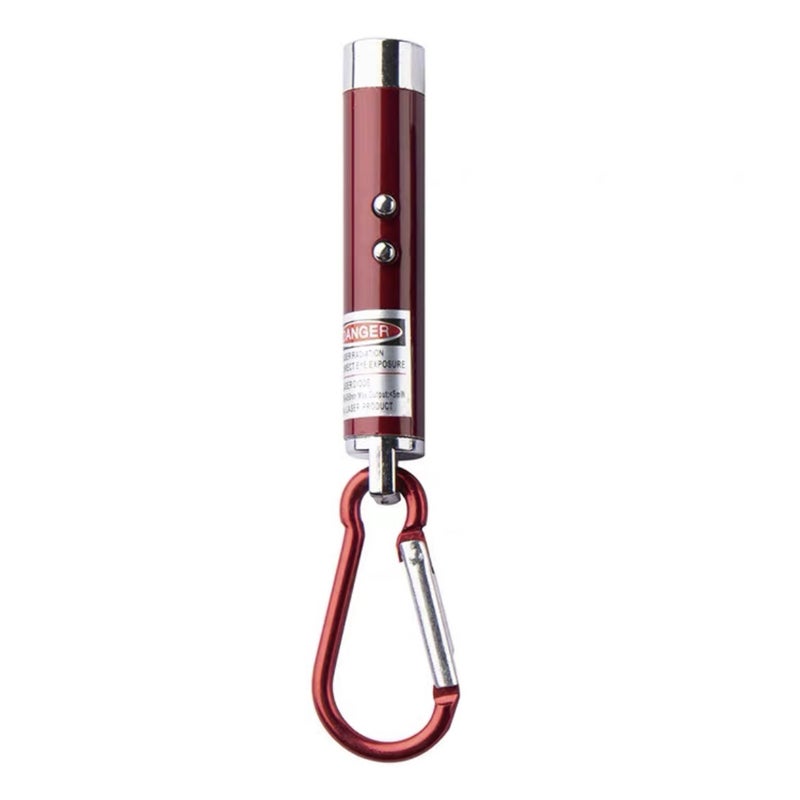 Three-In-One Mini Flashlight Money Detector Laser Microscope Electric Light Keychain Hook Laser Illumination Wholesale Red with three electronic 