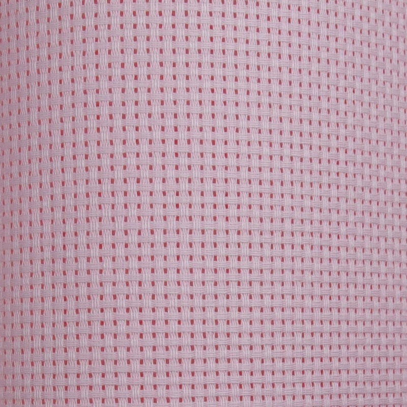 KCS 19" x 28" 11CT Counted Cotton Aida Cloth Cross Stitch Fabric (Pink) - Image 1