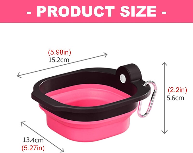 Foldable Pet Bowl for Travel and Hiking with Easy Carry Hanging Hook Food Water for Dog Cats Outdoor Activity Outdoor Foldable Dog - Image 3