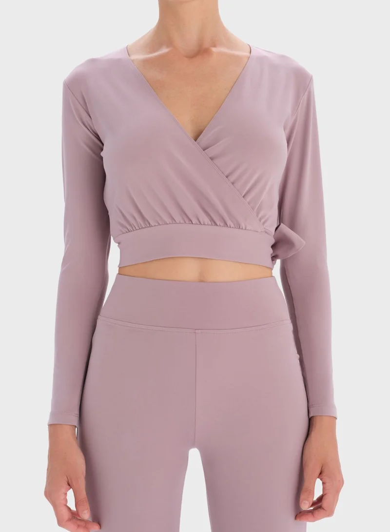 dagi Surplice Neck Top
