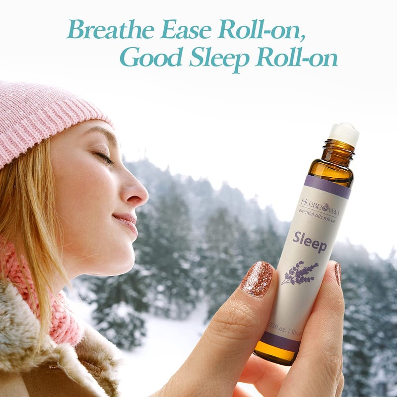 HERBROMAS Aromatherapy Essential Oils Roll On Set, Natural Pre-diluted Blend Oils for Skin Use, Relaxation Gift for Women & Men, Pack 6 x10ml - Image 5
