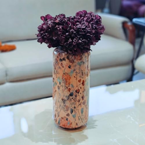 The Artage Metal Decorative Vase Nature Muse Design Flower Pot Unbreakable Flower Vase for Home Decor Living Room Center Table Bedroom Office Gift for Housewarming Wedding Festival Decoration - Image 1