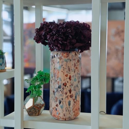The Artage Metal Decorative Vase Nature Muse Design Flower Pot Unbreakable Flower Vase for Home Decor Living Room Center Table Bedroom Office Gift for Housewarming Wedding Festival Decoration - Image 2