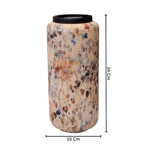 The Artage Metal Decorative Vase Nature Muse Design Flower Pot Unbreakable Flower Vase for Home Decor Living Room Center Table Bedroom Office Gift for Housewarming Wedding Festival Decoration - Image 3