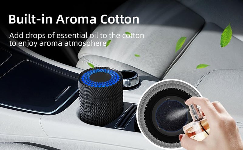 Dhadh Desktopvehicle Small Air Purifier Usb Anion Device With Aromatic Cotton Can Absorb Thicksmoke 2 - Image 4