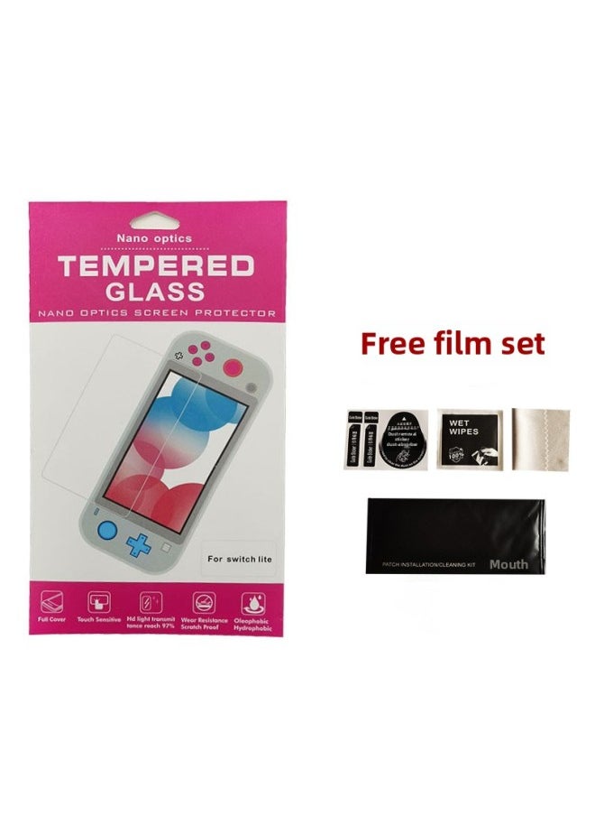 Generic Nintendo Switch OLED Screen HD Tempered Film Switch Lite Game Machine Blue Light Glass Film-Color:lite HD Tempered Film (carton Packaging)  - Image 1